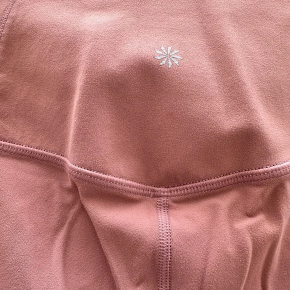 Athleta Brown Taupe 7/8 Salutation Stash Pocket Small Tights Leggings High Waist - Picture 7 of 16